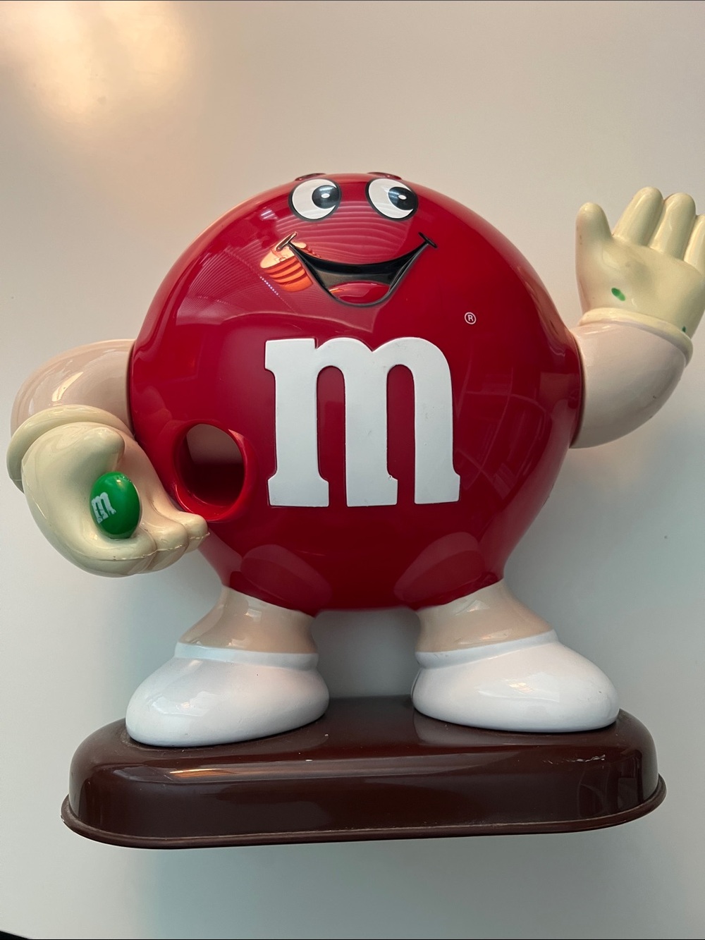 M&M'S Red Character Candy Dispenser with Green Accent